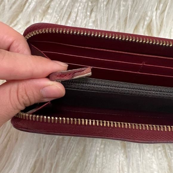 Fendi Burgundy Zucca Canvas Zip Around Wallet w/COA - Picture 10 of 17